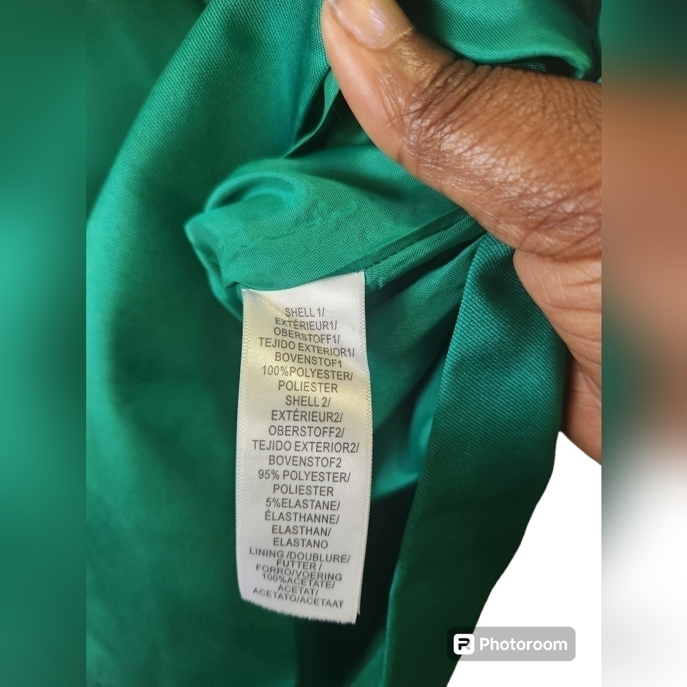 Adrianna Papell Women's Satin Ruffled Off-The-Shoulder Dress Sz. 2 - Picture 3 of 7